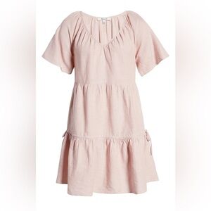 Madewell  Linen-Blend Lorelei Mini Dress Women's Size L